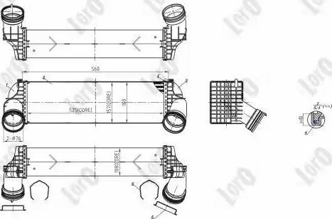 Loro 004-018-0009 - Intercooler, charger autospares.lv