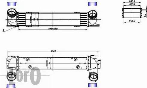 Loro 004-018-0004 - Intercooler, charger autospares.lv