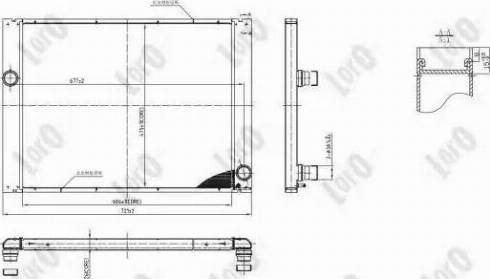 Loro 004-017-0042-B - Radiator, engine cooling autospares.lv