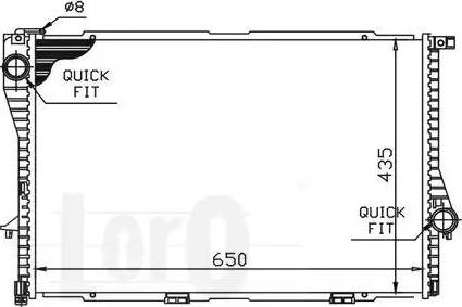 Loro 004-017-0006 - Radiator, engine cooling autospares.lv