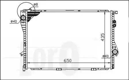 Loro 004-017-0031 - Radiator, engine cooling autospares.lv