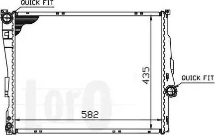 Loro 004-017-0008 - Radiator, engine cooling autospares.lv