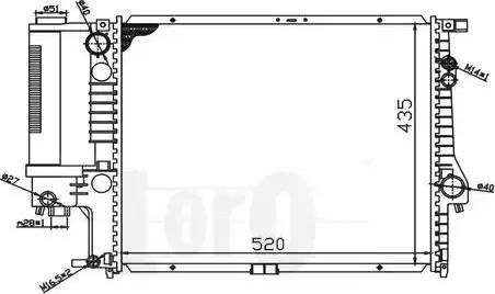 Loro 004-017-0003 - Radiator, engine cooling autospares.lv