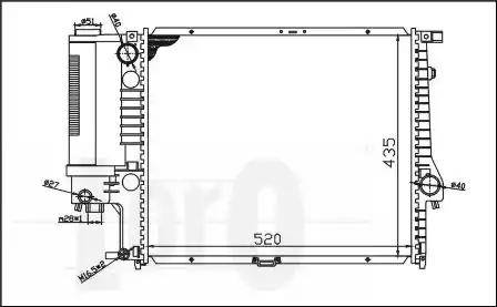 Loro 004-017-0002 - Radiator, engine cooling autospares.lv