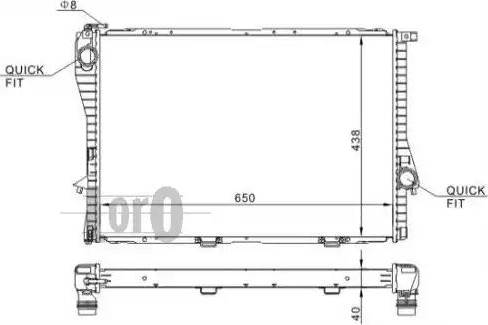 Loro 004-017-0007 - Radiator, engine cooling autospares.lv