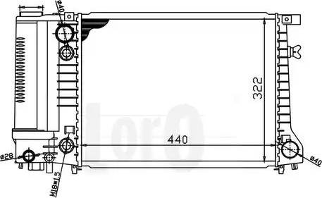 Loro 004-017-0018 - Radiator, engine cooling autospares.lv