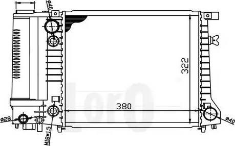 Loro 004-017-0020 - Radiator, engine cooling autospares.lv