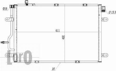 Loro 003-016-0006 - Condenser, air conditioning autospares.lv