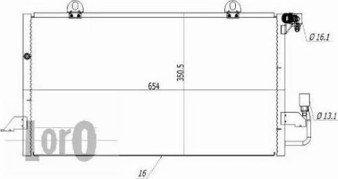 Loro 003-016-0001 - Condenser, air conditioning autospares.lv