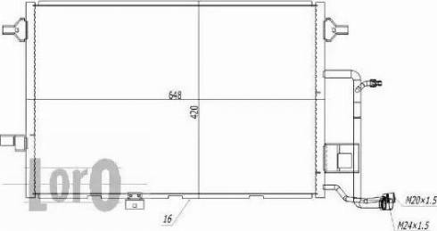 Loro 003-016-0007 - Condenser, air conditioning autospares.lv