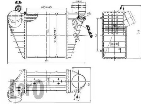 Loro 003-018-0003 - Intercooler, charger autospares.lv