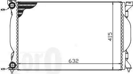 Loro 003-017-0012-B - Radiator, engine cooling autospares.lv