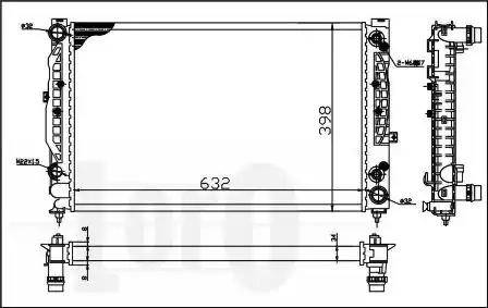 Loro 003-017-0023 - Radiator, engine cooling autospares.lv