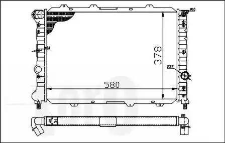 Loro 002-017-0001 - Radiator, engine cooling autospares.lv