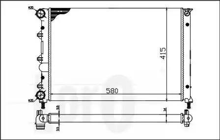 Loro 002-017-0003 - Radiator, engine cooling autospares.lv