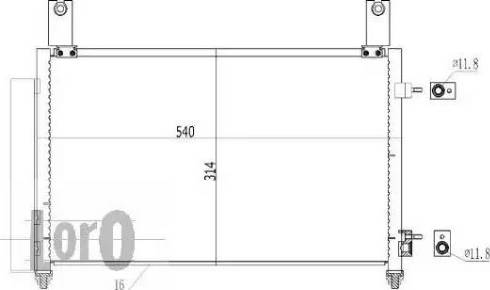 Loro 007-016-0007 - Condenser, air conditioning autospares.lv