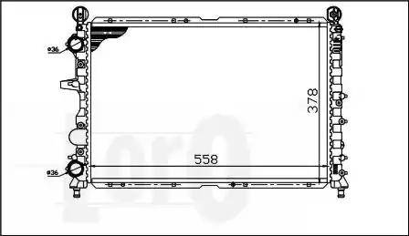 Loro 016-017-0042 - Radiator, engine cooling autospares.lv