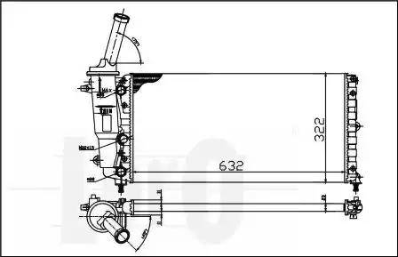 Loro 016-017-0052 - Radiator, engine cooling autospares.lv