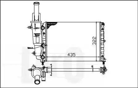 Loro 016-017-0005 - Radiator, engine cooling autospares.lv