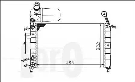 Loro 016-017-0006 - Radiator, engine cooling autospares.lv