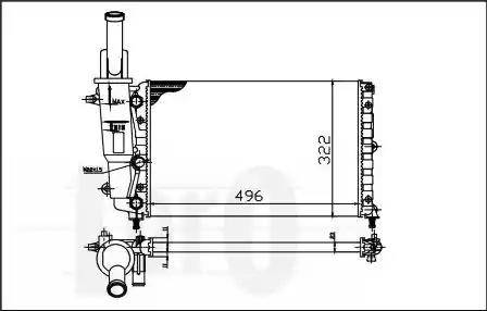 Loro 016-017-0007 - Radiator, engine cooling autospares.lv