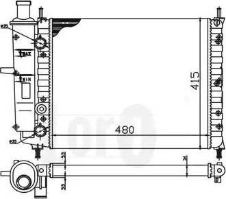 Loro 016-017-0029 - Radiator, engine cooling autospares.lv