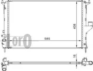 Loro 010-017-0001 - Radiator, engine cooling autospares.lv