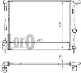 Loro 010-017-0003 - Radiator, engine cooling autospares.lv