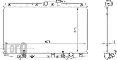 Loro 018-017-0014 - Radiator, engine cooling autospares.lv