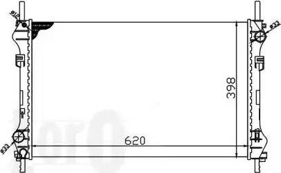 Loro 017-017-0033 - Radiator, engine cooling autospares.lv