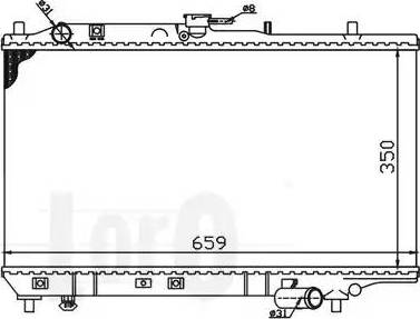 Loro 030-017-0004 - Radiator, engine cooling autospares.lv