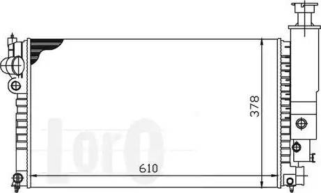 Loro 038-017-0013 - Radiator, engine cooling autospares.lv