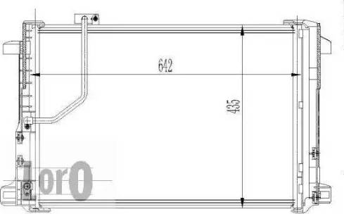 Loro 033-016-0013-WO - Condenser, air conditioning autospares.lv