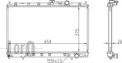 Loro 033-017-0020 - Radiator, engine cooling autospares.lv