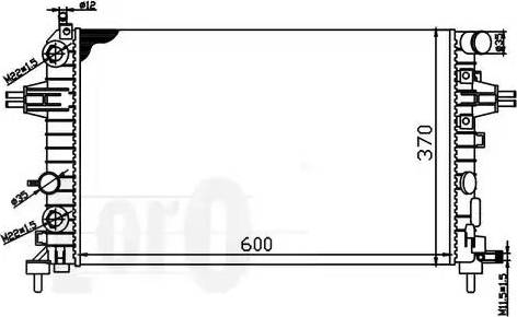 Loro 037-017-0046 - Radiator, engine cooling autospares.lv