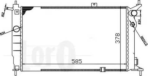 Loro 037-017-0050 - Radiator, engine cooling autospares.lv