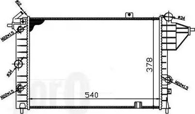 Loro 037-017-0004 - Radiator, engine cooling autospares.lv