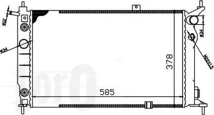 Loro 037-017-0007 - Radiator, engine cooling autospares.lv