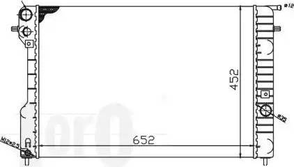 Loro 037-017-0014 - Radiator, engine cooling autospares.lv