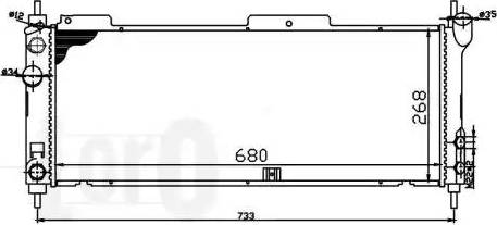 Loro 037-017-0012 - Radiator, engine cooling autospares.lv