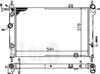 Loro 037-017-0039 - Radiator, engine cooling autospares.lv