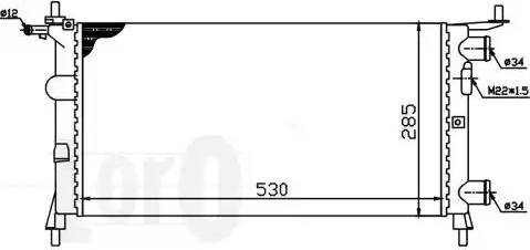 Loro 037-017-0036 - Radiator, engine cooling autospares.lv