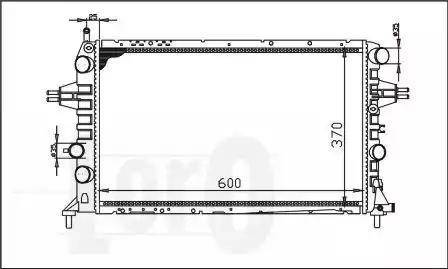 Loro 037-017-0021-X - Radiator, engine cooling autospares.lv