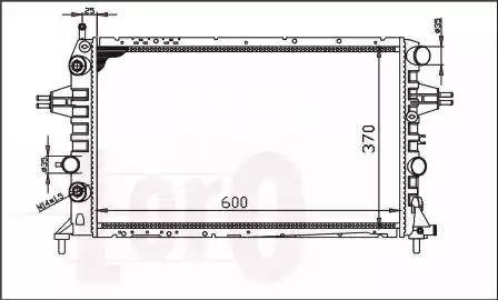 Loro 037-017-0073 - Radiator, engine cooling autospares.lv