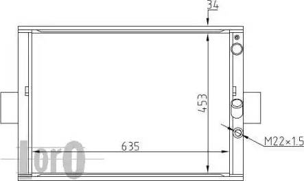 Loro 022-017-0005 - Radiator, engine cooling autospares.lv