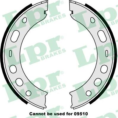 LPR 09000 - Brake Shoe Set, parking brake autospares.lv