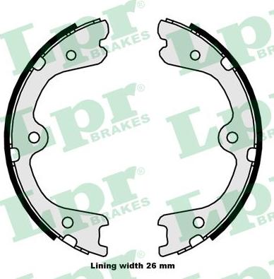 LPR 09880 - Brake Shoe Set, parking brake autospares.lv