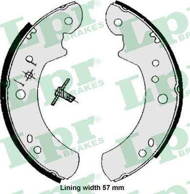 LPR 05060B - Brake Shoe Set autospares.lv