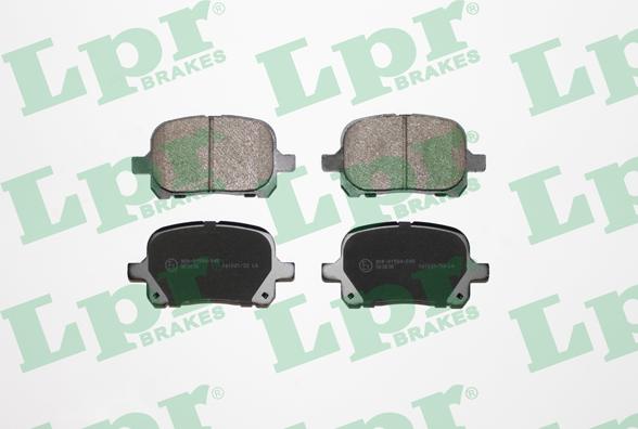 LPR 05P953 - Brake Pad Set, disc brake autospares.lv