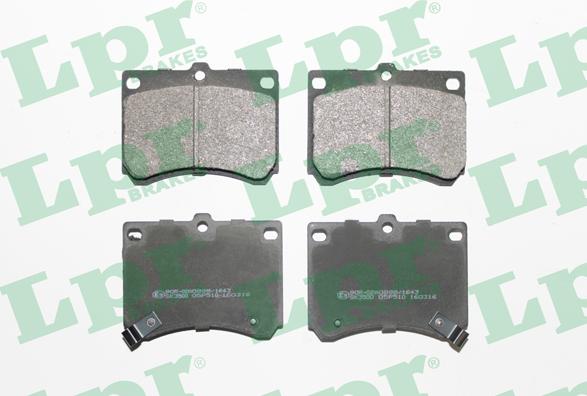 LPR 05P510 - Brake Pad Set, disc brake autospares.lv